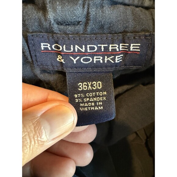 Roundtree & Yorke Blue Brass Pants 5 Pocket Size 36x30 - Picture 7 of 8